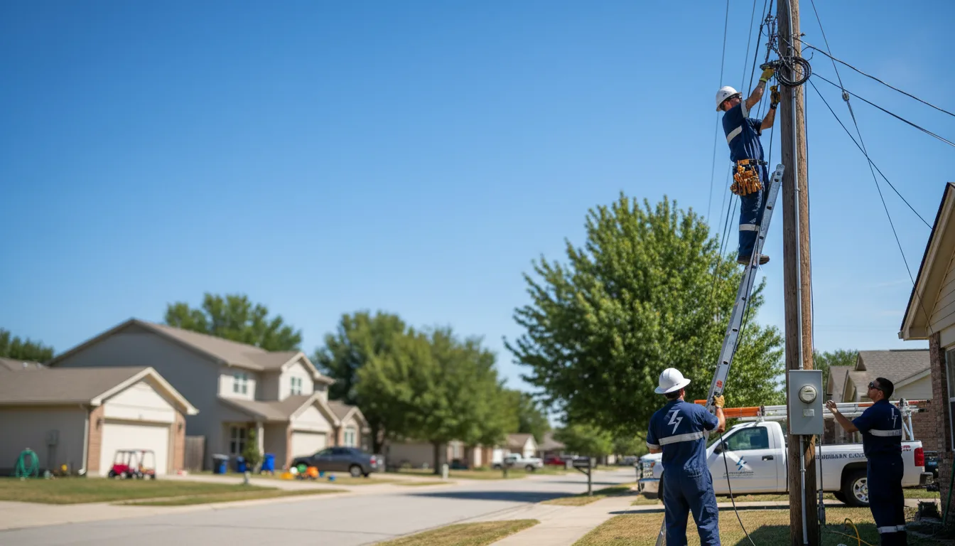Residential electrician providing installation services in Ewing, IL